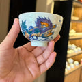 Hand-Painted Mythical Beast Porcelain Tea Cup