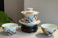 Hand-Painted Panda Porcelain Gaiwan Tea Set