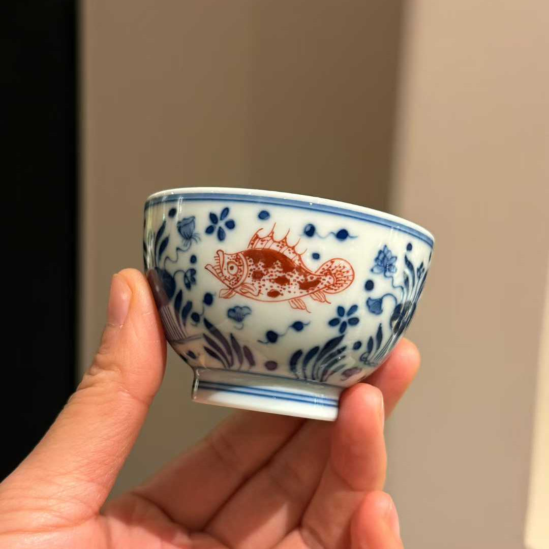 Hand-Painted Blue & White Porcelain Tea Set