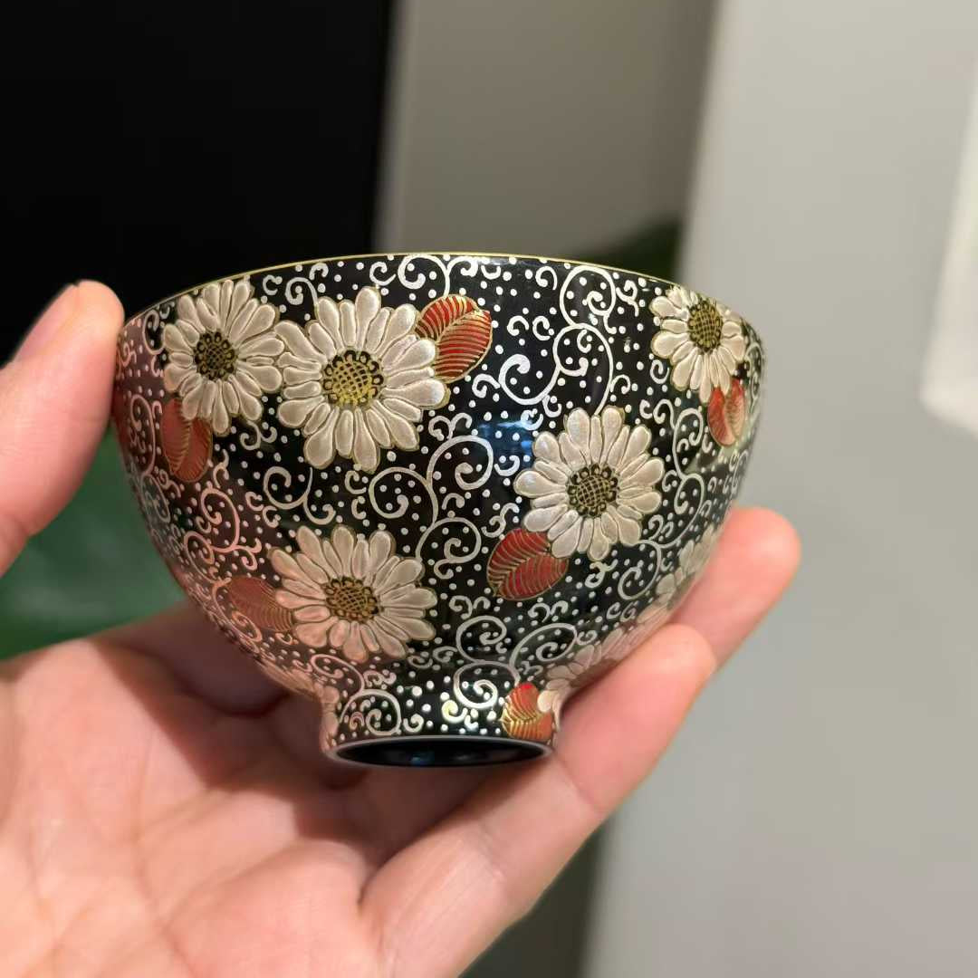 Hand-Painted Floral Garden Porcelain Tea Set