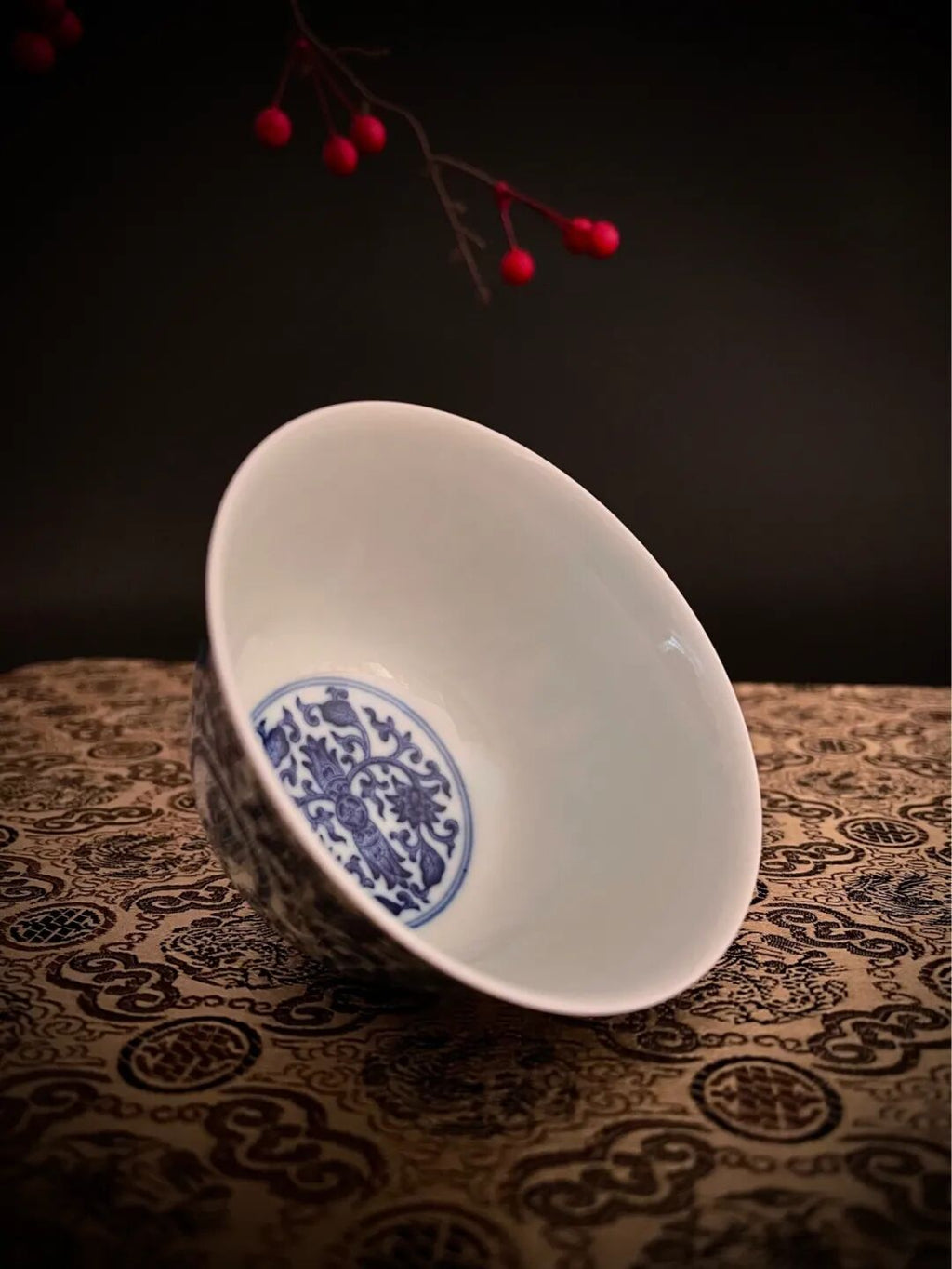 Classic Blue & White Porcelain Tea Cup