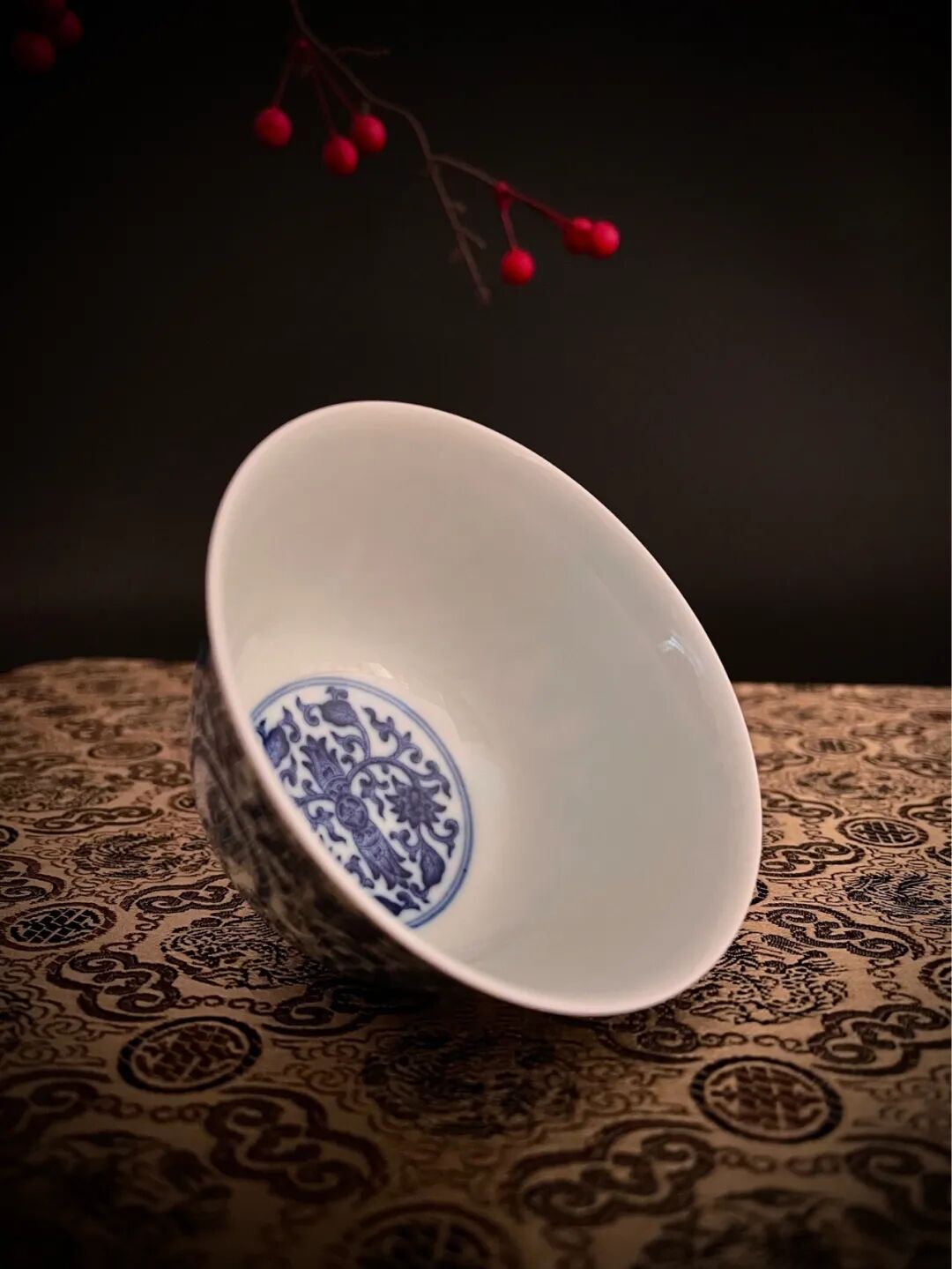 Classic Blue & White Porcelain Tea Cup