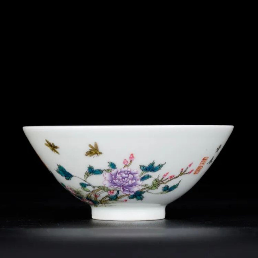 Hand-Painted Floral Porcelain bowl