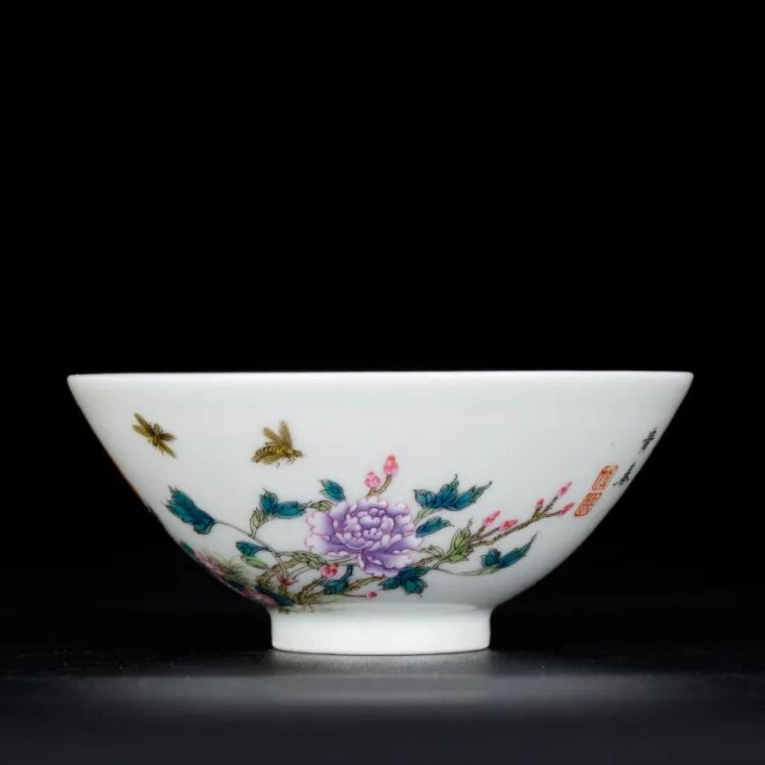 Hand-Painted Floral Porcelain bowl